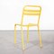 French Yellow T2 Metal Outdoor Dining Chair from Tolix, 1950, Image 7