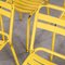 French Yellow Metal T2 Outdoor Dining Chairs from Tolix, 1950, Set of 6 2