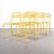 French Yellow Metal T2 Outdoor Dining Chairs from Tolix, 1950, Set of 6 3
