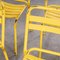 Französische Gelbe T2 Esszimmerstühle aus Metall von Tolix, 1950, 4er Set 3