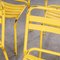 French Yellow Metal T2 Outdoor Dining Chairs from Tolix, 1950, Set of 4 3