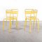 French Yellow Metal T2 Outdoor Dining Chairs from Tolix, 1950, Set of 4, Image 4