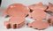 Salmon Colored Plates, Set of 15 2
