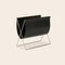 Black Leather and Black Steel Maggiz Magazine Rack by Ox Denmarq 3