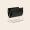 Black Leather and Black Steel Maggiz Magazine Rack by Ox Denmarq, Image 3