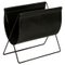 Black Leather and Black Steel Maggiz Magazine Rack by Ox Denmarq 1