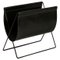 Black Leather and Black Steel Maggiz Magazine Rack by Ox Denmarq, Image 1