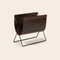 Black Leather and Black Steel Maggiz Magazine Rack by Ox Denmarq, Image 4