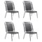 Black Cielo Lounge High Chair by Sebastian Herkner, Set of 4 1