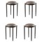 Black Cana Stool by Pauline Deltour, Set of 4 1
