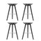 Black Beech and Stainless Steel Bar Stools from by Lassen, Set of 4, Image 2