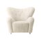 Off White Sheepskin the Tired Man Lounge Chair from by Lassen, Image 2