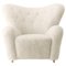 Off White Sheepskin the Tired Man Lounge Chair from by Lassen 1