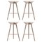Oak and Copper Bar Stools from by Lassen, Set of 4 1