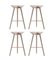 Oak and Copper Bar Stools from by Lassen, Set of 4 2