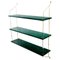 Green Indio Marble and Brass Morse Shelf by Ox Denmarq 1