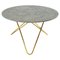 Grey Marble and Brass Big O Coffee Table by Ox Denmarq 1