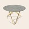 Grey Marble and Brass Big O Coffee Table by Ox Denmarq 2