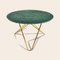 Big Green Indio Marble and Brass O Dining Table by Ox Denmarq 2