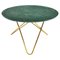 Big Green Indio Marble and Brass O Dining Table by Ox Denmarq 1