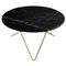 Black Marquina Marble and Brass O Coffee Table by Ox Denmarq 1