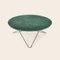 Grande Table Basse O en Marbre Indio Vert et Acier par Ox Denmarq 2