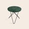 Mini Table d'Appoint O en Marbre Vert Indio et Acier Noir par Ox Denmarq 2