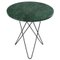 Tall Mini Green Indio Marble and Black Steel O Side Table by Ox Denmarq, Image 1