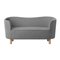 Grey and Natural Oak Raf Simons Vidar 3 Mingle Sofa from by Lassen 2