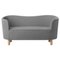 Grey and Natural Oak Raf Simons Vidar 3 Mingle Sofa from by Lassen 1