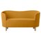 Orangefarbenes und naturbelassenes Raf Simons Vidar 3 Mingle Sofa von by Lassen 1