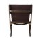 Brown Stained Oak and Brown Leather Saxe Chairs from by Lassen, Set of 4 6