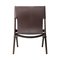 Brown Stained Oak and Brown Leather Saxe Chairs from by Lassen, Set of 4 5