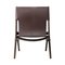 Brown Stained Oak and Brown Leather Saxe Chairs from by Lassen, Set of 4, Image 5