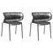 Black Cielo Stacking Chair with Armrest by Sebastian Herkner, Set of 2 1
