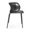 Black Cielo Stacking Chair with Armrest by Sebastian Herkner, Set of 2 5