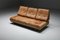 Sofá cama DS 80 de retales de cuero coñac de De Sede, Switzerland, años 60, Imagen 3