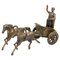 Vintage Brass Roman Chariot Figure, 1950s 1