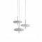Model 2065 Ceiling Lamp with White Diffuser and Black Hardware by Gino Sarfatti Set of 3 6