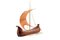 Werkstatte Hagenauer, Viking Sailing Boat, 1950s, Wood & Copper, Image 3