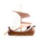 Werkstatte Hagenauer, Viking Sailing Boat, 1950s, Wood & Copper 1