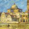 Otto E. Pippel, Canal Grande con San Geremia, Olio su tela, Immagine 3