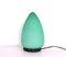 Lámpara de mesa en forma de huevo de cristal de Murano verde, Imagen 1