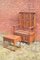French Neo Gothic Throne Chair and Side Table, 1800s, Set of 2, Image 1