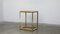 French Side Table in Travertine and Brass 1