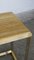 French Side Table in Travertine and Brass 4