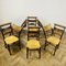 Antique English Chapel Chairs in Oak, Set of 6 8