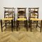 Antique English Chapel Chairs in Oak, Set of 6, Image 4