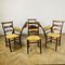 Antique English Chapel Chairs in Oak, Set of 6 2