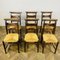 Antique English Chapel Chairs in Oak, Set of 6 1